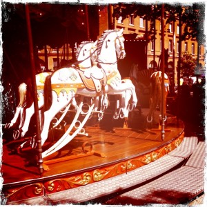 Vintage carousel and gardens