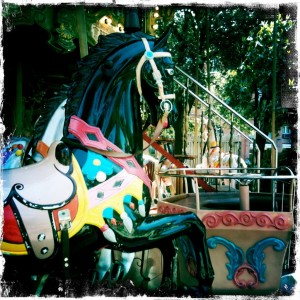 Vintage carousel and gardens