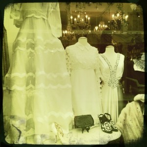 Paris Shopping, Clignancourt Market vintage shopping dresses lace