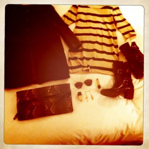 stripe breton dress boots paris style