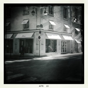 Paris Shopping Sant Germain des Pres street style Dior store desinger