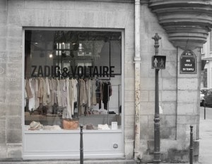 Paris Shopping, Le Marais zadig and voltaire store