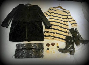 Paris style chic stripe fashion