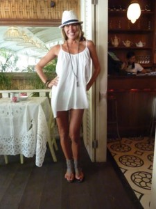 Bali Indonesia street style fashion white dress