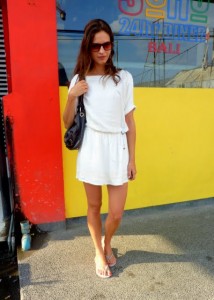 Bali Indonesia street style fashion white dress