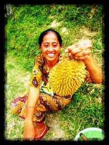 Bali culture Durian fruit eating
