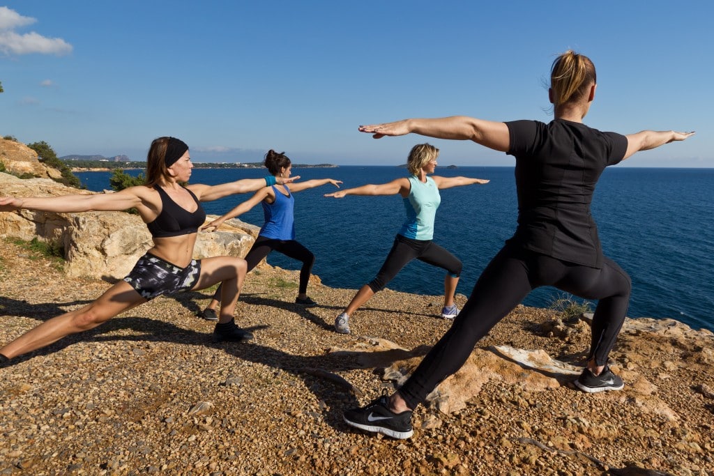 Beach yoga 38 degrees Ibiza