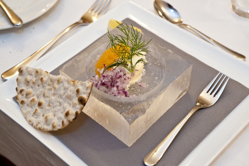 Ice menu food ice hotel sweden