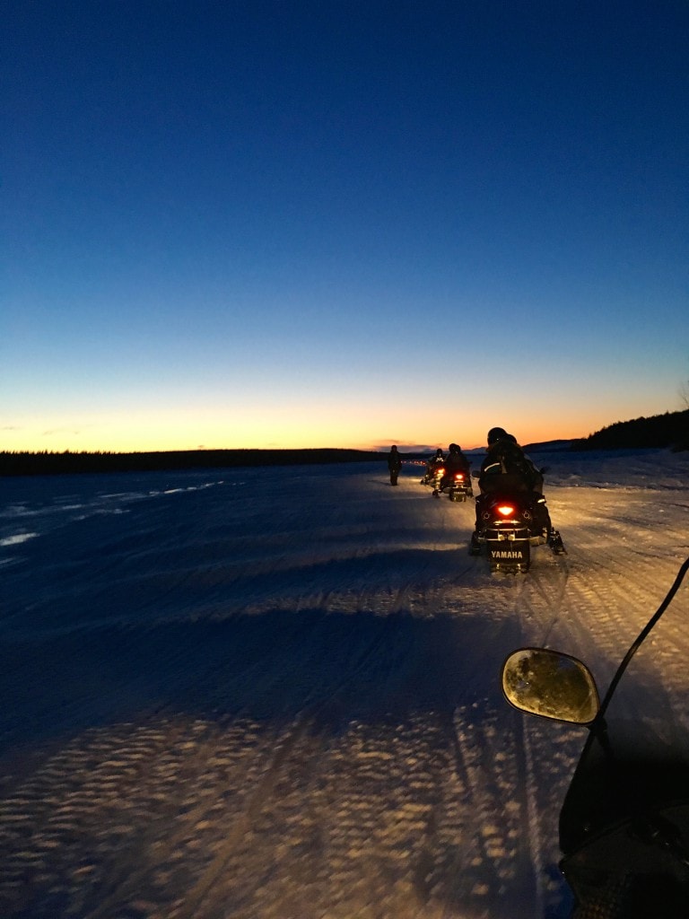 Night time skiddo ride Ice Hotel The Style Traveller