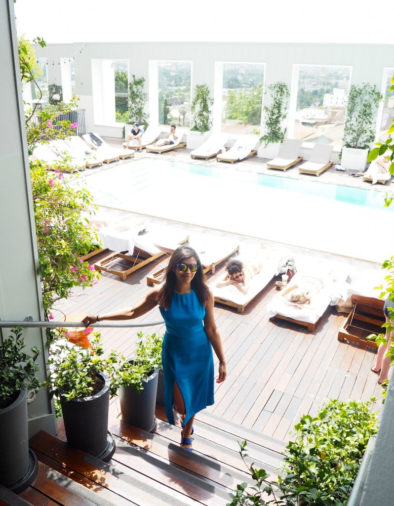 Bonnie Style Traveller at Mondrian LA pool