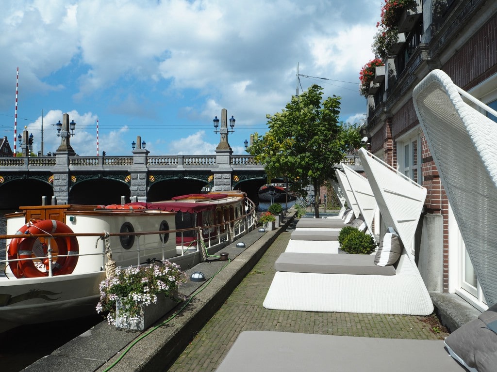 sunbathing swimming pool at IHG Hotel Amsterdam