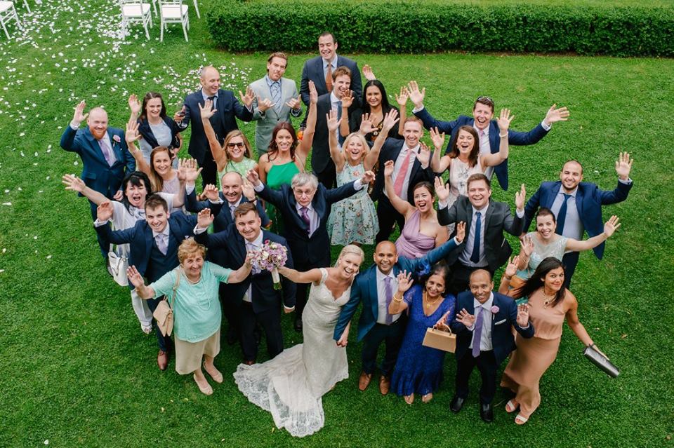 The group shot Italian wedding