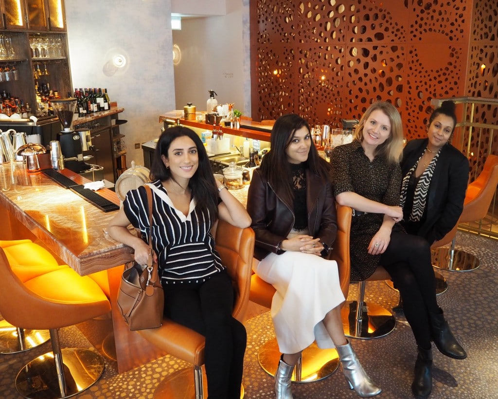 Rosie Fortesque and bonnie rakhit lunch at Aster Victoria restaurant