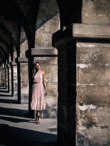 Olympus what to wear i Paris Whistles pink dress