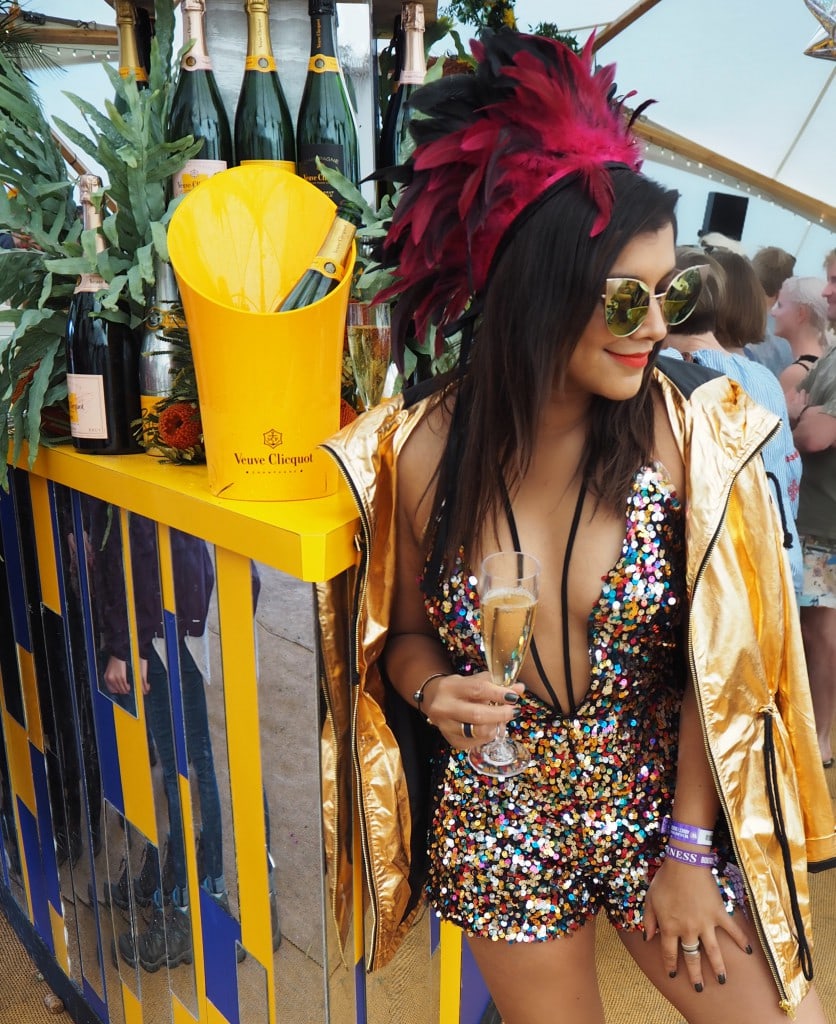 festival playsuit Bonnie Rakhit veuve clicquot WildernessVC
