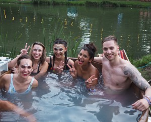 hot tub at wilderness festival
