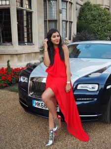 Bonnie Rakhit Style traveller rolls royce wraith car