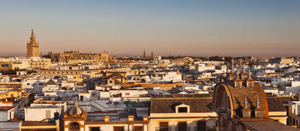 what to do in Seville weekend break destination drone city shot