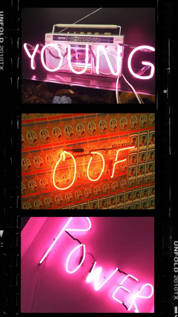Amanda wakeley Evie de haan royal academy 250th anniversary pop up party neon artworks