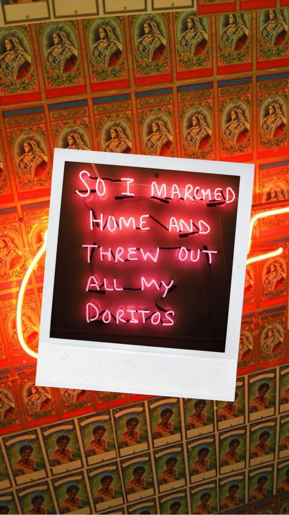 Amanda wakeley Evie de haan royal academy 250th anniversary pop up party neon