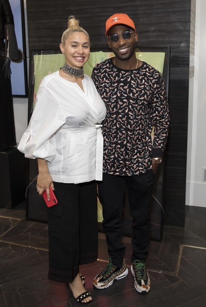 Amanda+Wakeley+Art+Partys Tinie Tempah and Evie de Haan