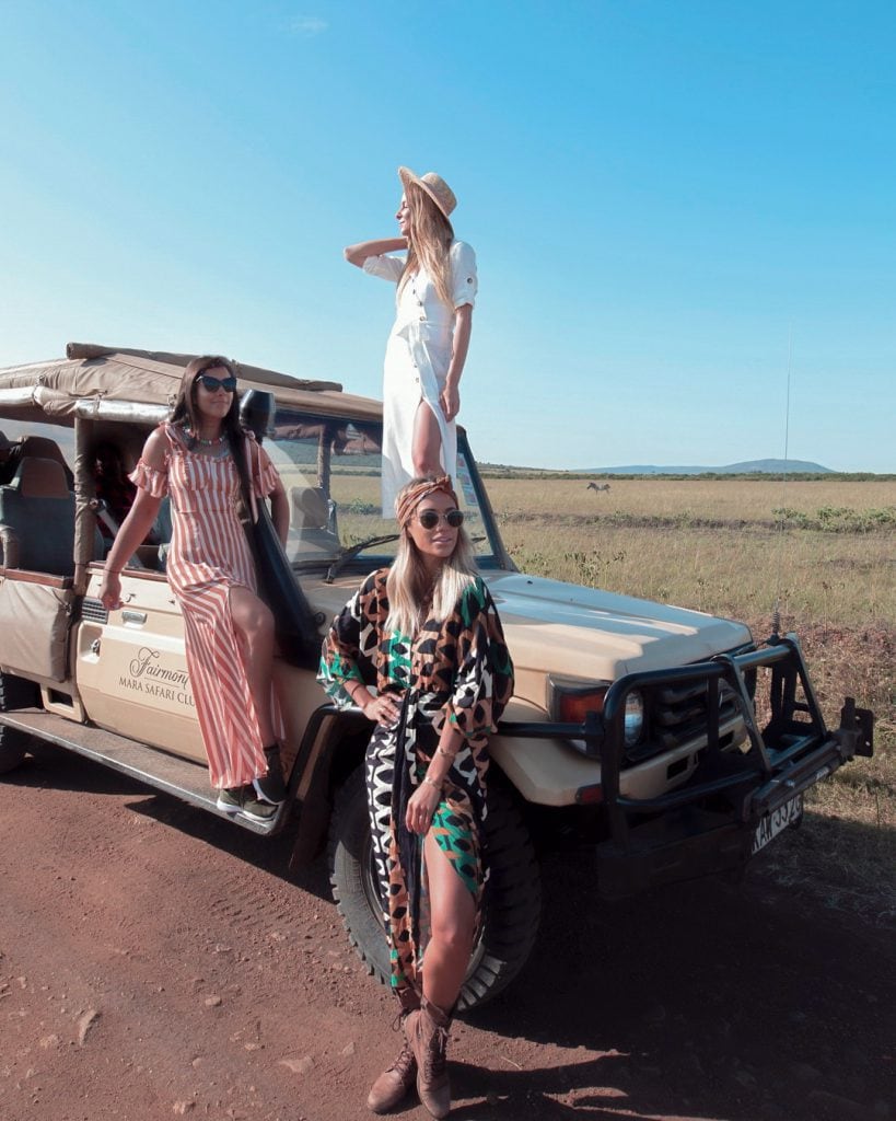 Bonnie Rakhit, Meg legs and Blonde Flamingo in Africa with citizen femme and fairmont africa safari