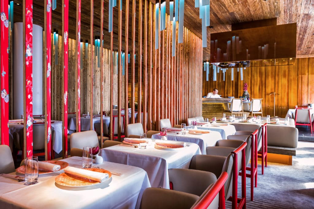 The Alpina Gstaad, Switzerland, Japanese Restaurant MEGU michellin star restaurant