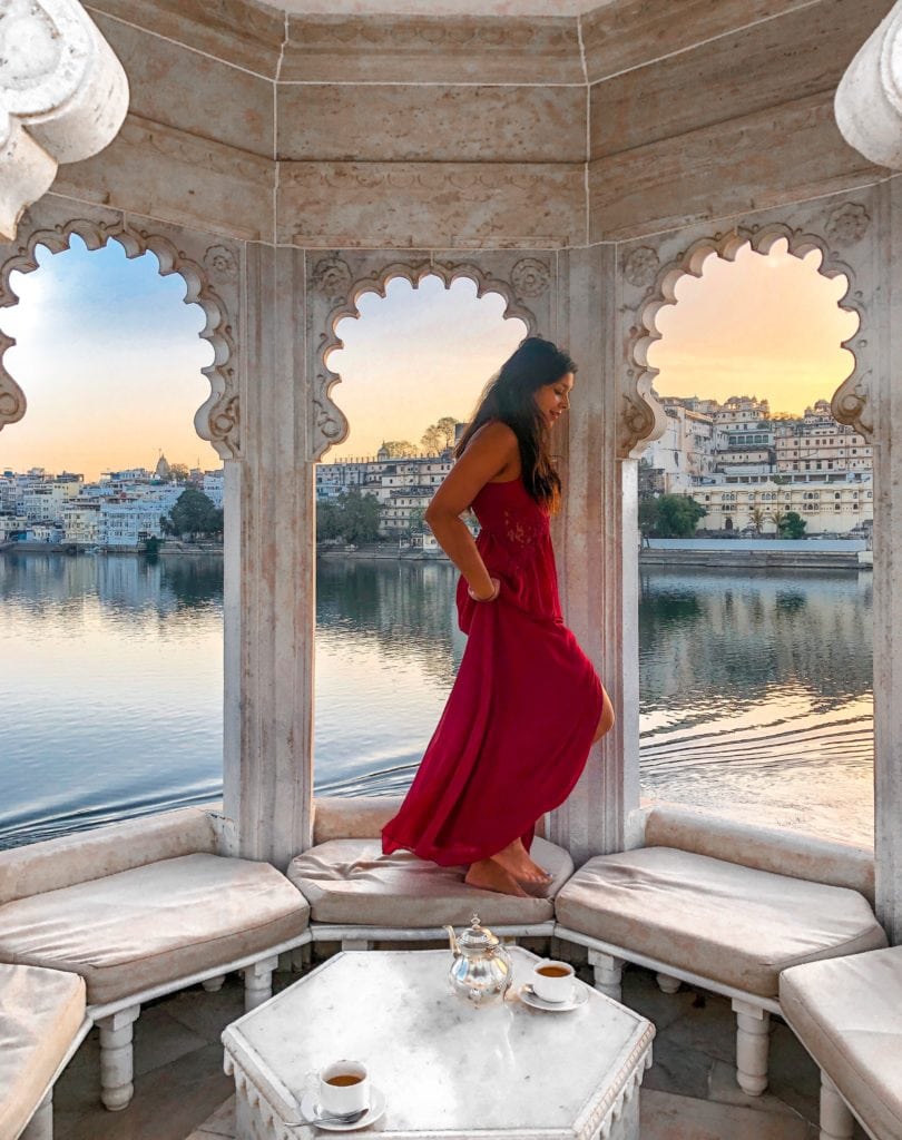 Taj Lake Palace Hotel, Udaipur Bonnie Rakhit marble swimming pool Bonnie Rakhit Little mistress dress bonnie Rakhit The Style Traveller