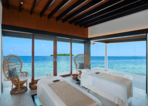 spa room over water at westin maldives