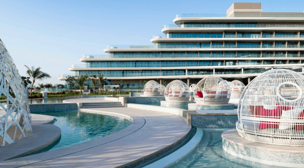 The Amazing New W Dubai The palm Hotel Style Traveller swimming pool pods