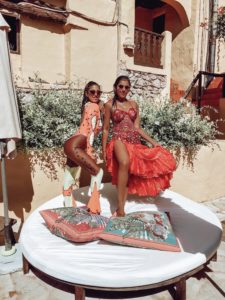 Pikes hotel Ibiza's chicest party hotel Bonnie Rakhit alexa de souza in Sunny's boudoir