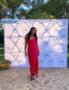 Bonnie Rakhit photo wall Atzaro Hotel 15th Anniversary Celebration hotels ibiza