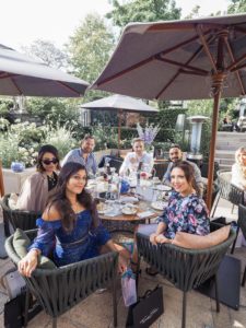 Four Seasons London X Bonnie Rakhit Fashion Week Afternoon Tea Lorna Luxe, Maja Malnar, gentleman ben, Carl Thompson