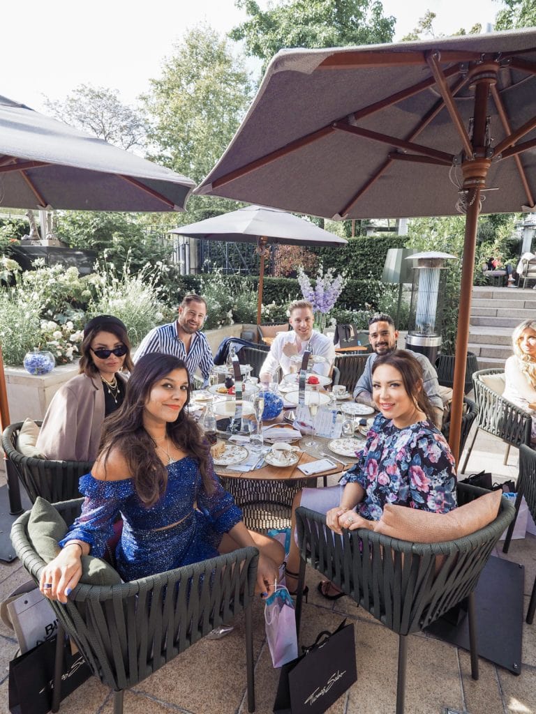 Four Seasons London X Bonnie Rakhit Fashion Week Afternoon Tea Lorna Luxe, Maja Malnar, gentleman ben, Carl Thompson