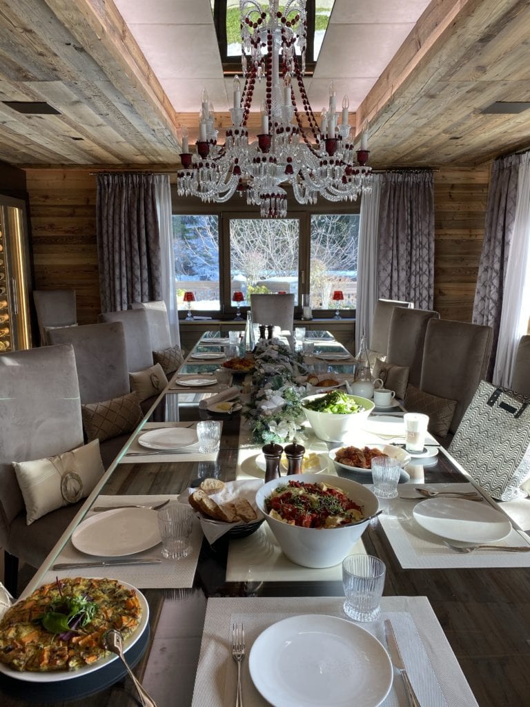 The Ultimate Luxury Ski Chalet - Ultima Crans Montana, Switzerland Bonnie Rakhit .dining alpine swiss cuisine
