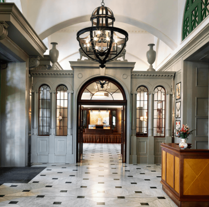 UK Staycation at the University Arms Hotel, Cambridge hallway boutique hotel 3