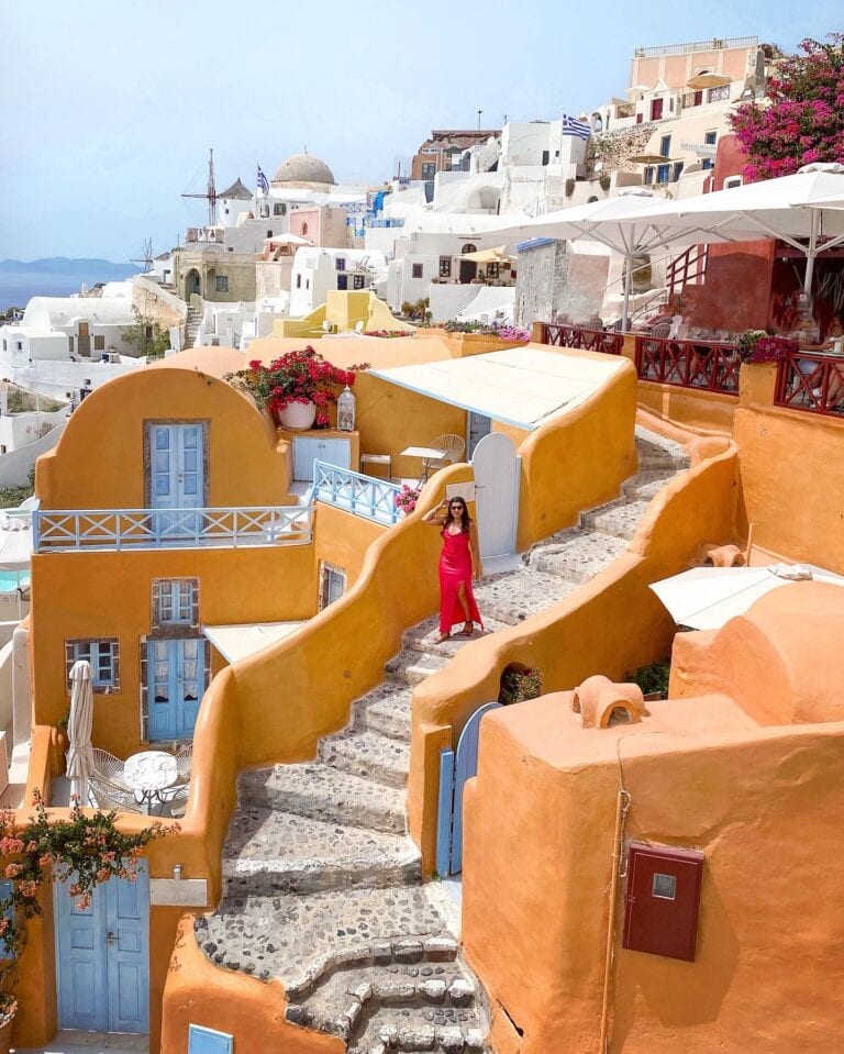 Most instagrammable places to visit in Europe Bonnie Rakhit Santorini Oia insta locations