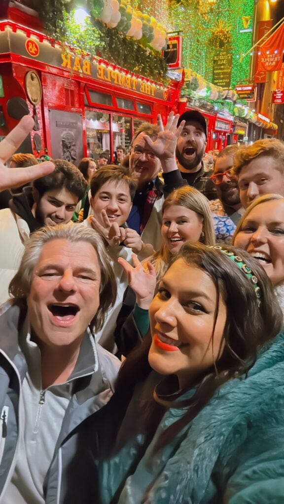 The Temple Bar pub at night Dublin Ireland St Patricks day Bonnie Rakhit