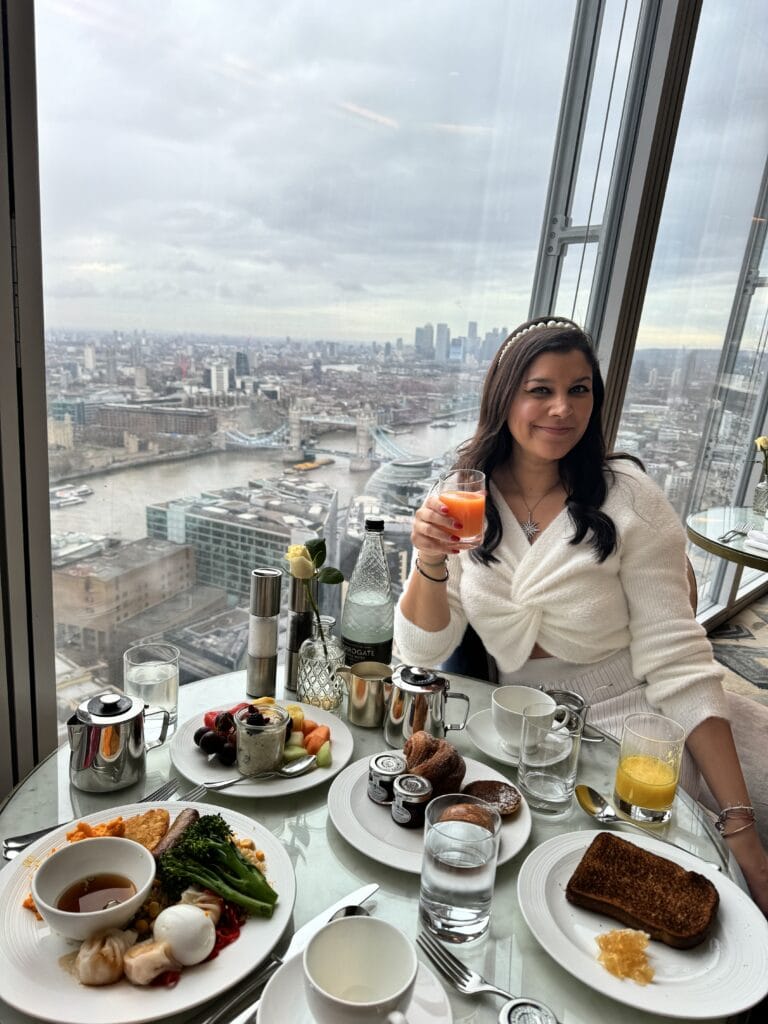 Bonnie Rakhit the shard Shangri la hotel breakfast view at Ting Ting